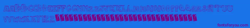 Шрифт Rightway – фиолетовые шрифты на синем фоне