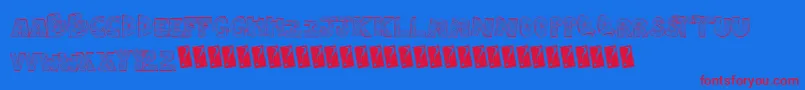 Rightway Font – Red Fonts on Blue Background