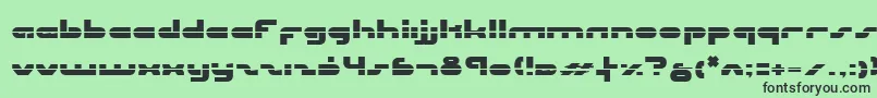 Uni Sol Laser Font – Black Fonts on Green Background