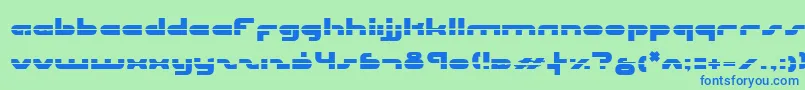 Uni Sol Laser Font – Blue Fonts on Green Background