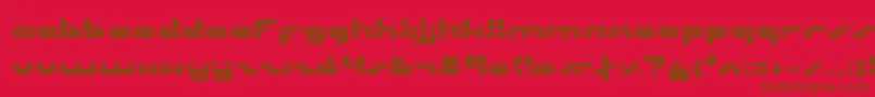 Uni Sol Laser Font – Brown Fonts on Red Background