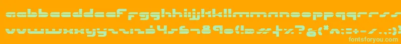 Шрифт Uni Sol Laser – зелёные шрифты на оранжевом фоне