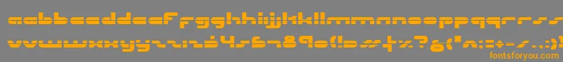 Uni Sol Laser Font – Orange Fonts on Gray Background