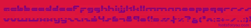 Uni Sol Laser-Schriftart – Violette Schriften auf rotem Hintergrund