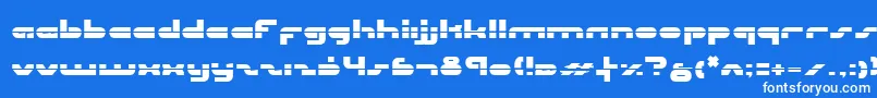 Uni Sol Laser Font – White Fonts on Blue Background