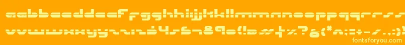 Uni Sol Laser Font – Yellow Fonts on Orange Background