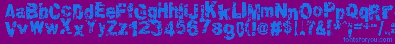 ColtonGrundy Font – Blue Fonts on Purple Background