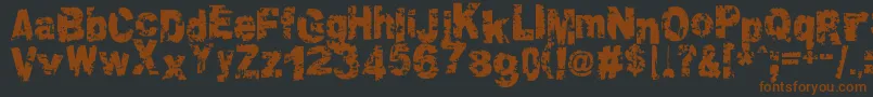 ColtonGrundy Font – Brown Fonts on Black Background