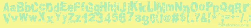ColtonGrundy Font – Green Fonts on Yellow Background