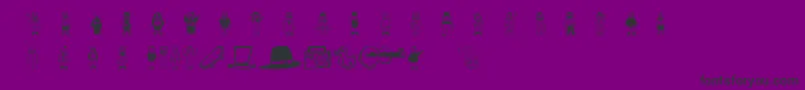 Teubtribute Font – Black Fonts on Purple Background