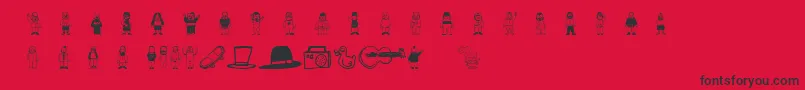 Teubtribute Font – Black Fonts on Red Background