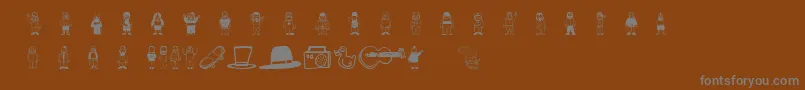 Teubtribute Font – Gray Fonts on Brown Background