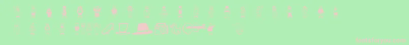 Teubtribute Font – Pink Fonts on Green Background