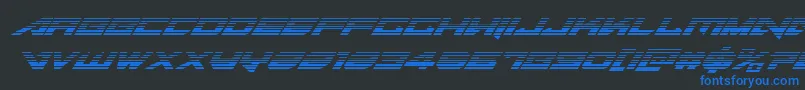 Tarrgetgradital Font – Blue Fonts on Black Background