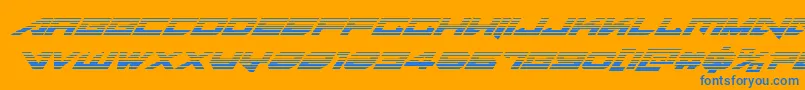Tarrgetgradital Font – Blue Fonts on Orange Background