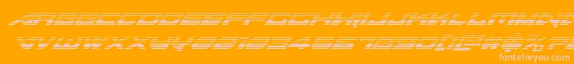 Tarrgetgradital-Schriftart – Rosa Schriften auf orangefarbenem Hintergrund