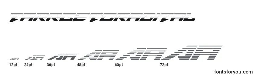 Размеры шрифта Tarrgetgradital