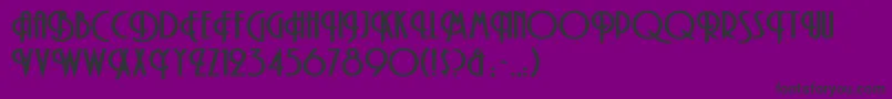 フォントAndesBold – 紫の背景に黒い文字