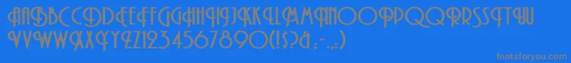 フォントAndesBold – 青い背景に灰色の文字