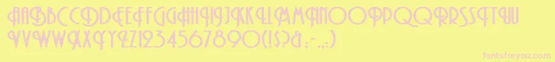 AndesBold Font – Pink Fonts on Yellow Background