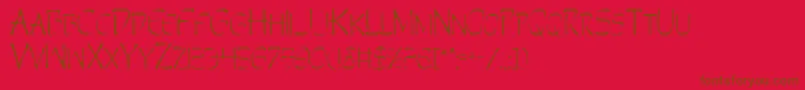 Perdv2 Font – Brown Fonts on Red Background