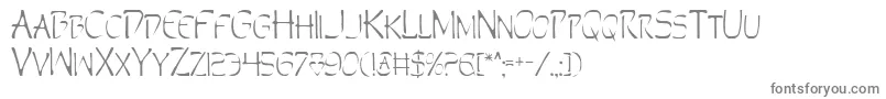 フォントPerdv2 – 白い背景に灰色の文字