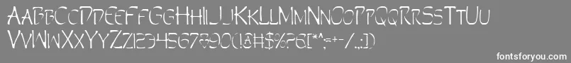 Perdv2 Font – White Fonts on Gray Background
