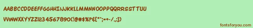 fuente Overstreetbiblebold – Fuentes Marrones Sobre Fondo Verde