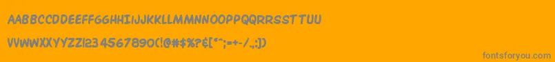 Lisätietoja Overstreetbiblebold-fontista Overstreetbiblebold-fontti – harmaat kirjasimet oranssilla taustalla