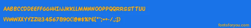 Overstreetbiblebold Font – Orange Fonts on Blue Background