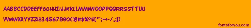 Шрифт Overstreetbiblebold – фиолетовые шрифты на оранжевом фоне
