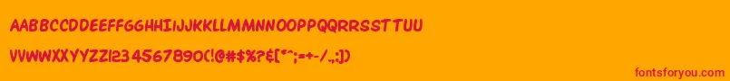 fuente Overstreetbiblebold – Fuentes Rojas Sobre Fondo Naranja