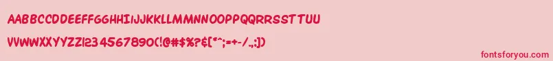 Overstreetbiblebold-Schriftart – Rote Schriften auf rosa Hintergrund