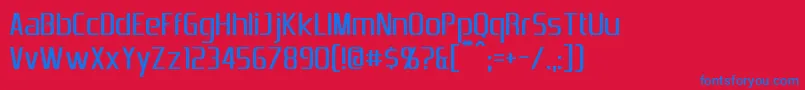 EmotionEngine Font – Blue Fonts on Red Background