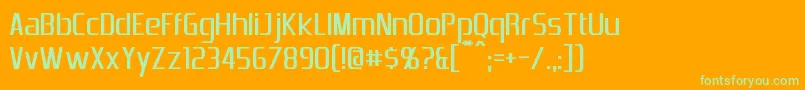 EmotionEngine Font – Green Fonts on Orange Background