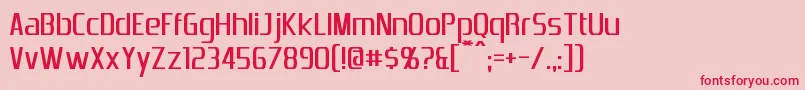 EmotionEngine Font – Red Fonts on Pink Background