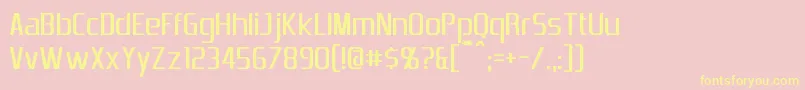 EmotionEngine Font – Yellow Fonts on Pink Background