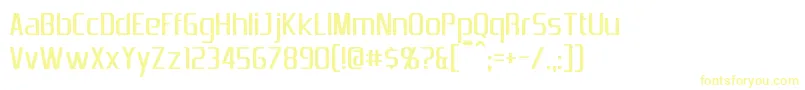 EmotionEngine Font – Yellow Fonts on White Background