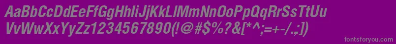 HelioscondBoldItalic Font – Gray Fonts on Purple Background