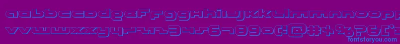 Unisol3D Font – Blue Fonts on Purple Background