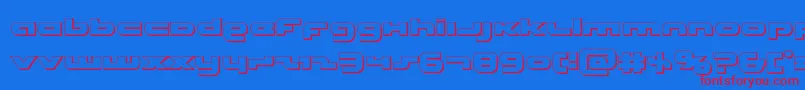 Unisol3D Font – Red Fonts on Blue Background