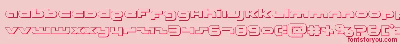 Fonte Unisol3D – fontes vermelhas em um fundo rosa