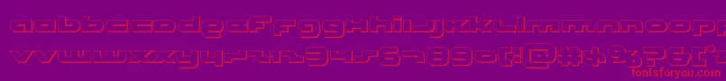 Unisol3D Font – Red Fonts on Purple Background