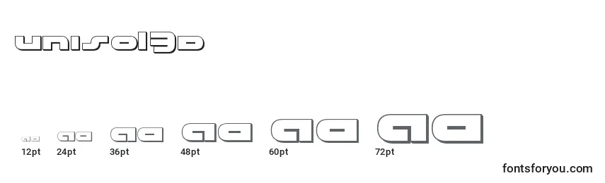 Unisol3D Font Sizes