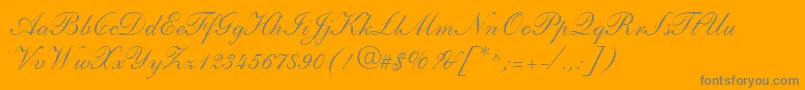Подробнее о шрифте ShelleyLtAndanteScript Шрифт ShelleyLtAndanteScript – серые шрифты на оранжевом фоне