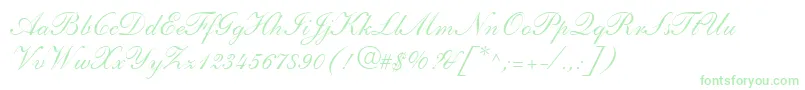 フォントShelleyLtAndanteScript – 緑のフォント