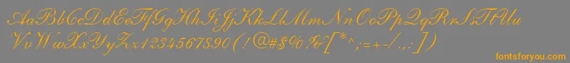 fuente ShelleyLtAndanteScript – Fuentes Naranjas Sobre Fondo Gris