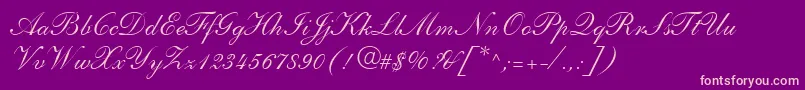 fuente ShelleyLtAndanteScript – Fuentes Rosadas Sobre Fondo Morado