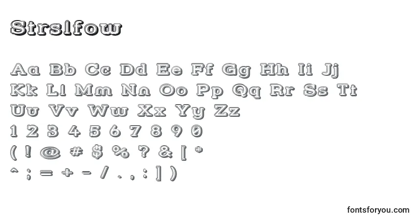 Fuente Strslfow - alfabeto, números, caracteres especiales