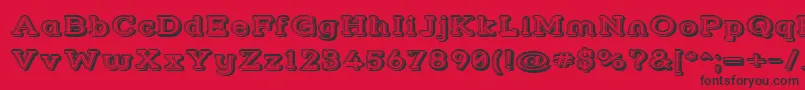 Strslfow Font – Black Fonts on Red Background